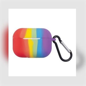 AIRPOD PRO RAINBOW SILICONE PROTECTIVE CASE W/KEYRING